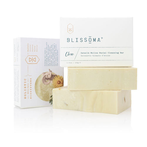 All Natural Botanical Oatmilk Mellow Facial Cleansing Bar- Clean by Blissoma