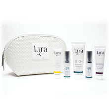 Load image into Gallery viewer, Lira clinical white cosmetics travel bag with sample skincare 